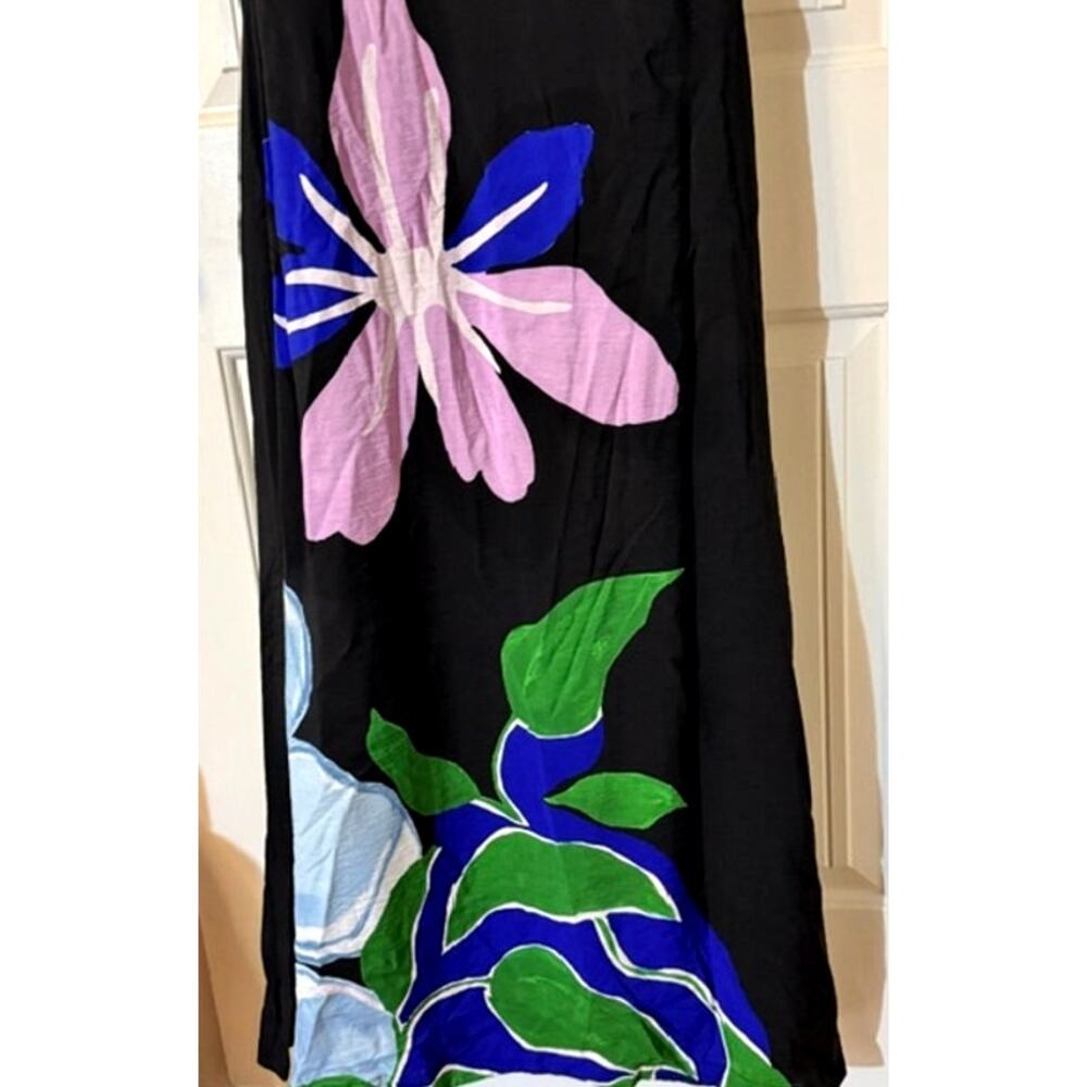 Anthropologie Puff-Sleeve A-Line Floral Maxi Dress L - Picture 7 of 8